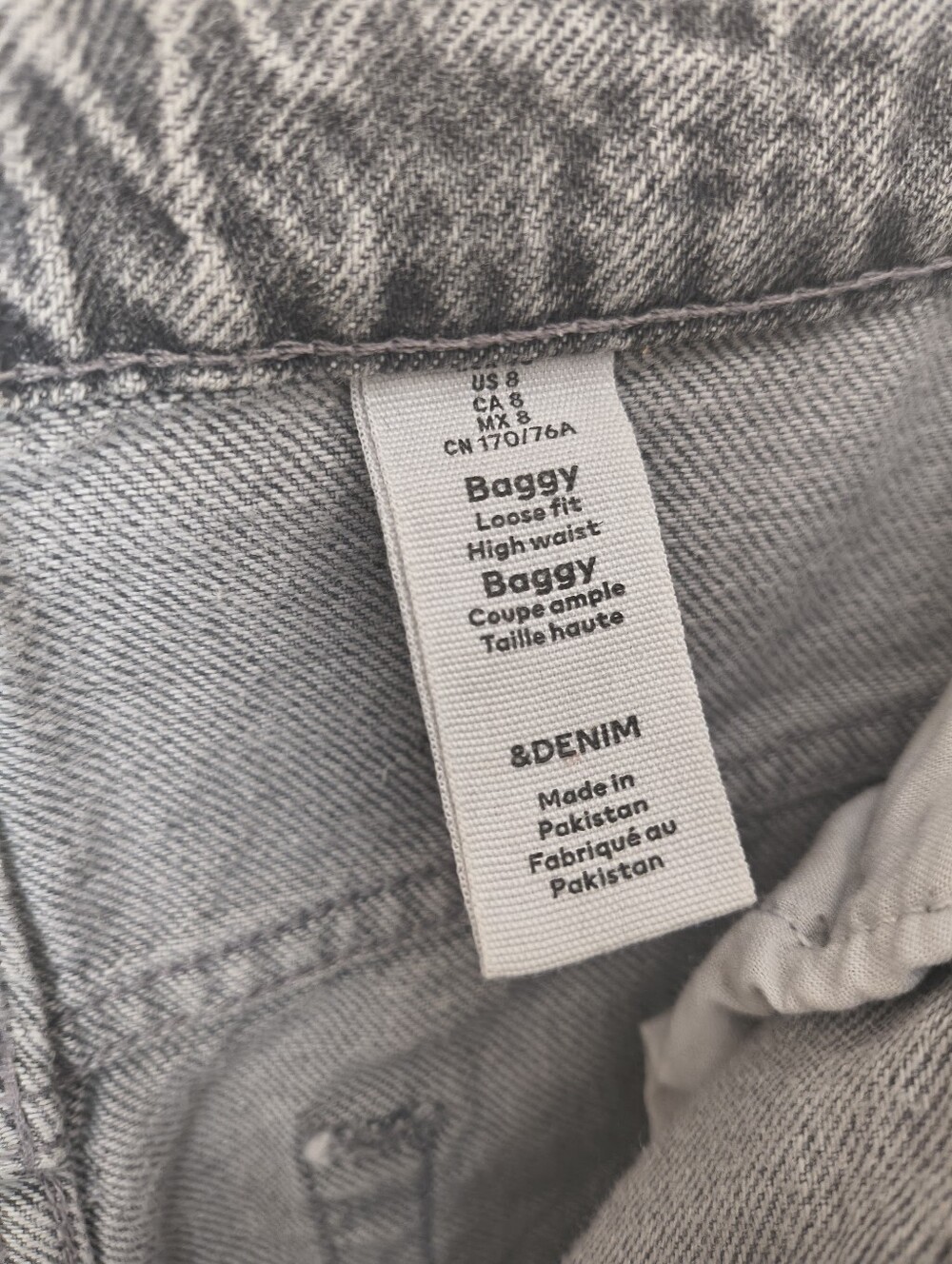 Women's High-Rise Gray Straight-Leg Jeans - Picture 4 of 4